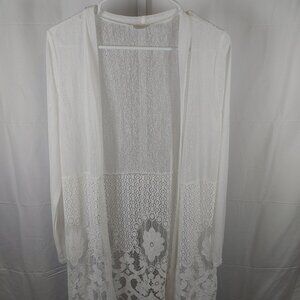 Siren Lily Maternity Size S Women’s Open Front Cardigan Kimono Sheer Lace Top